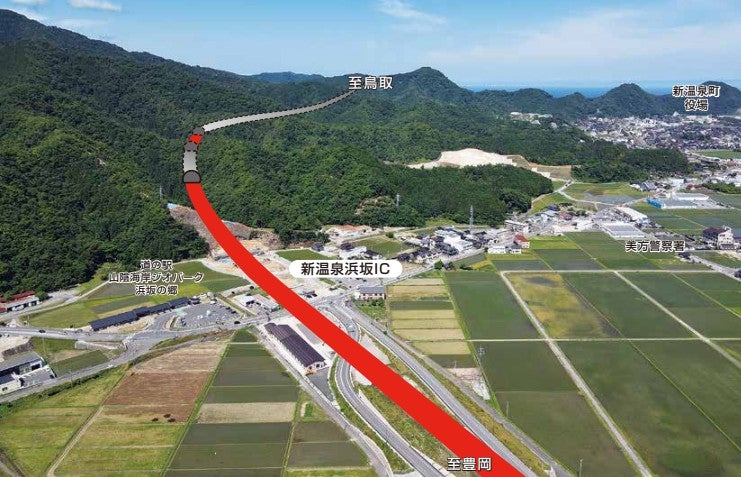 工事中の浜坂道路2期