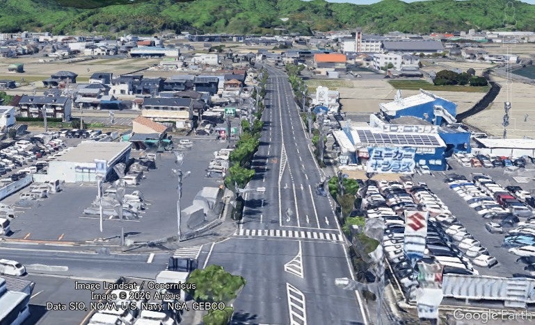 一部4車線開通している東側区間