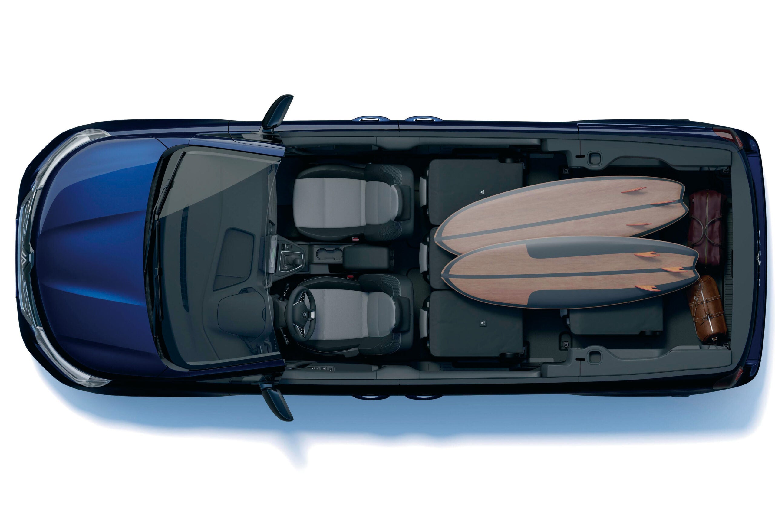 ルノー・グランカングー クルール｜2、3列目シート折りたたみ／2名乗車時