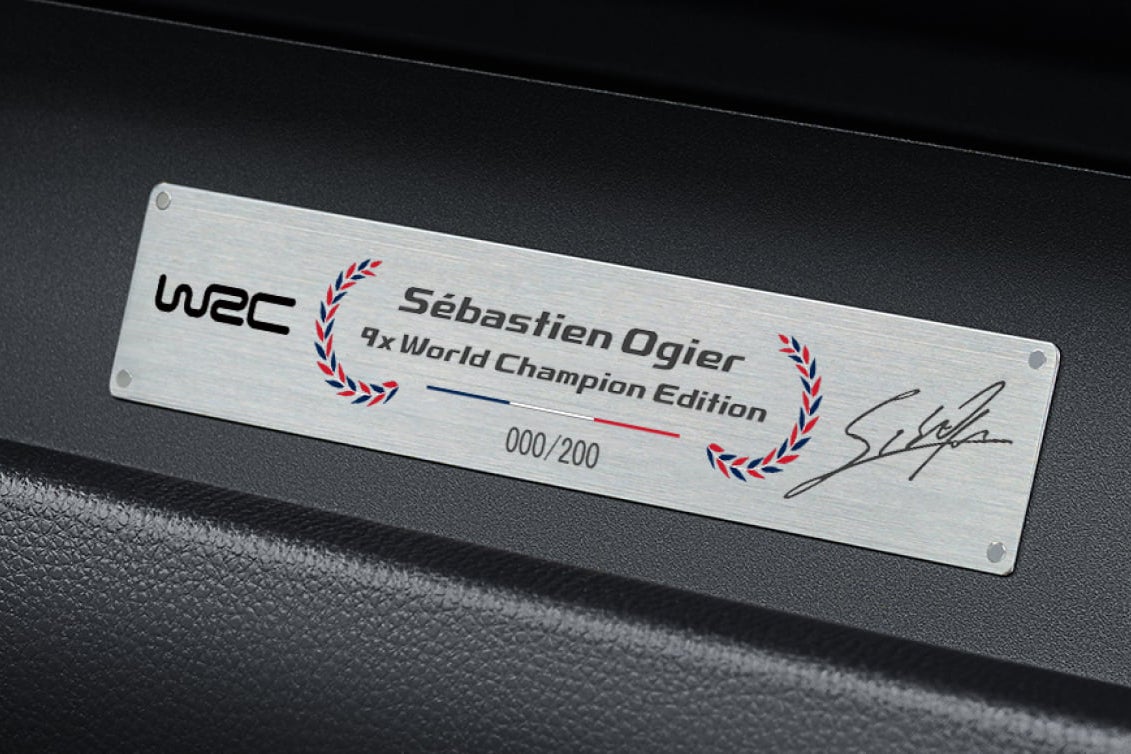 GRヤリス セバスチャン・オジエ 9x ワールドチャンピオンエディション（プロトタイプ）｜Sébastien Ogier 9x World Champion Edition専用シリアルナンバー入りプレート