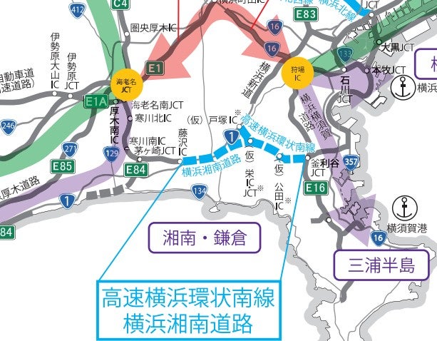 建設中の圏央道延伸部。