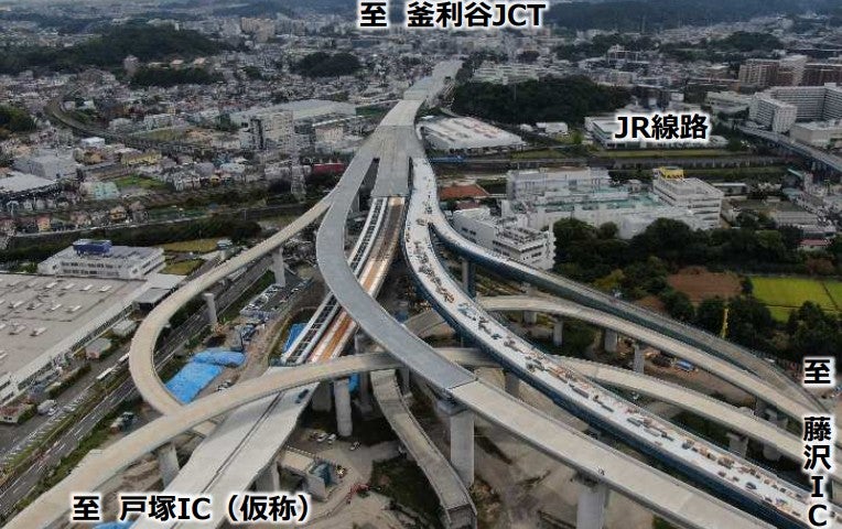 建設中の圏央道延伸部。