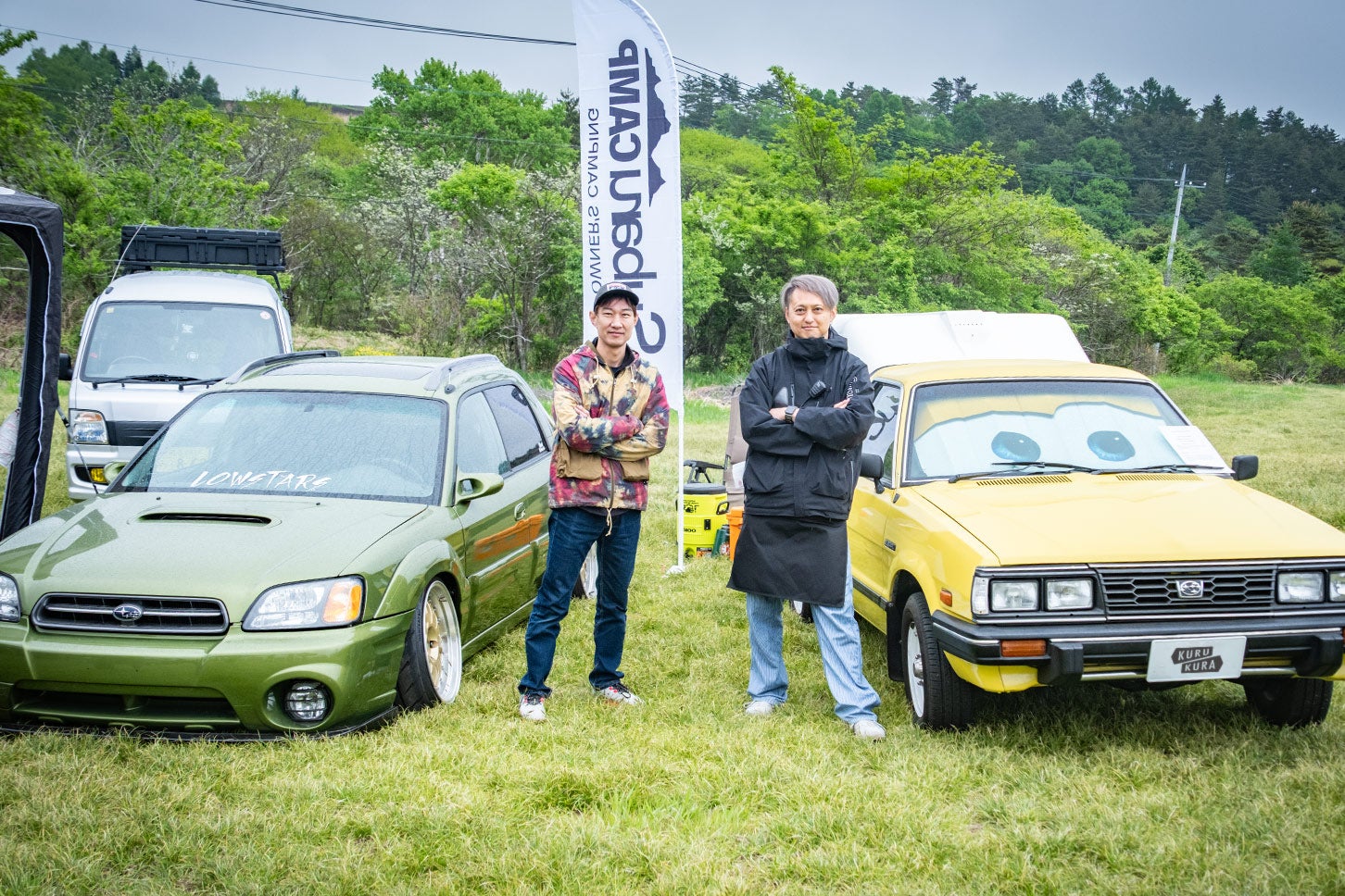 お隣同士だったmiura501さんと、須崎さん。須崎さんの愛車もブランビーという非常に珍しいモデル。