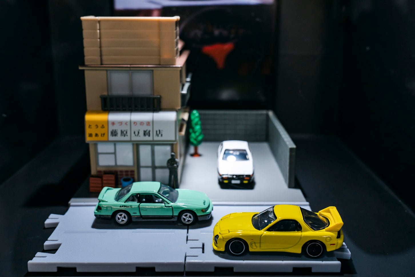 頭文字Dトミカブースの展示。