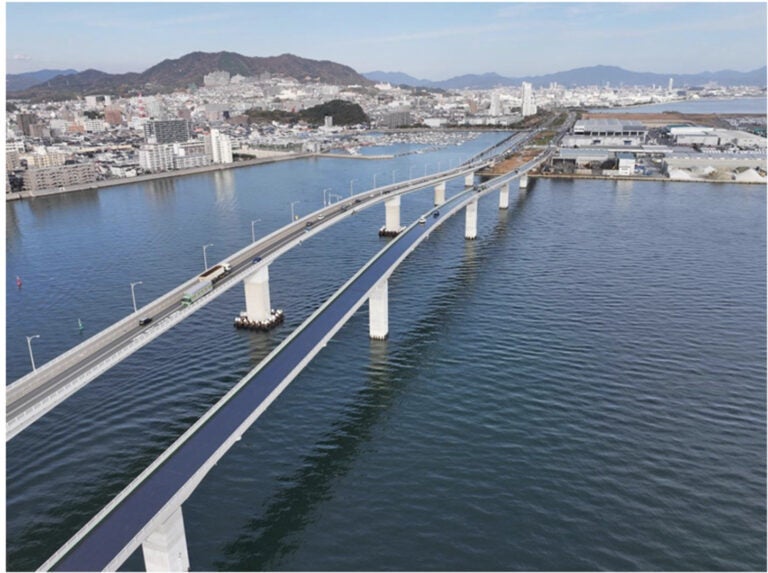 臨港道路廿日市草津線の五日市方面の様子