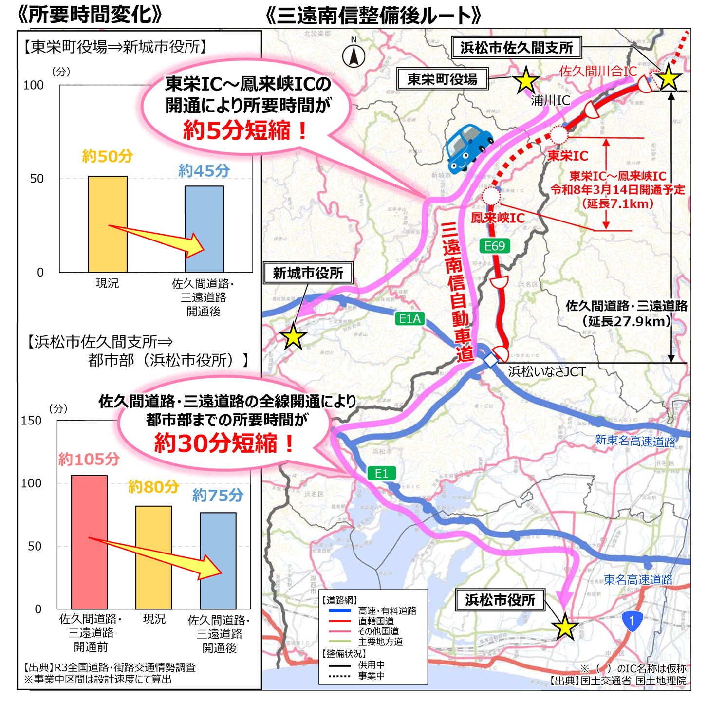 三遠南信道 東栄IC～鳳来峡ICの開通メリット。