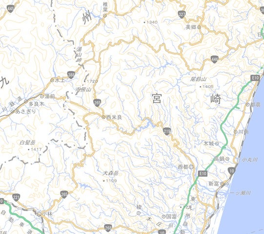 宮崎県内陸部を南北につなぐ国道は、いずれも狭隘で急峻な峠道ばかりだ。