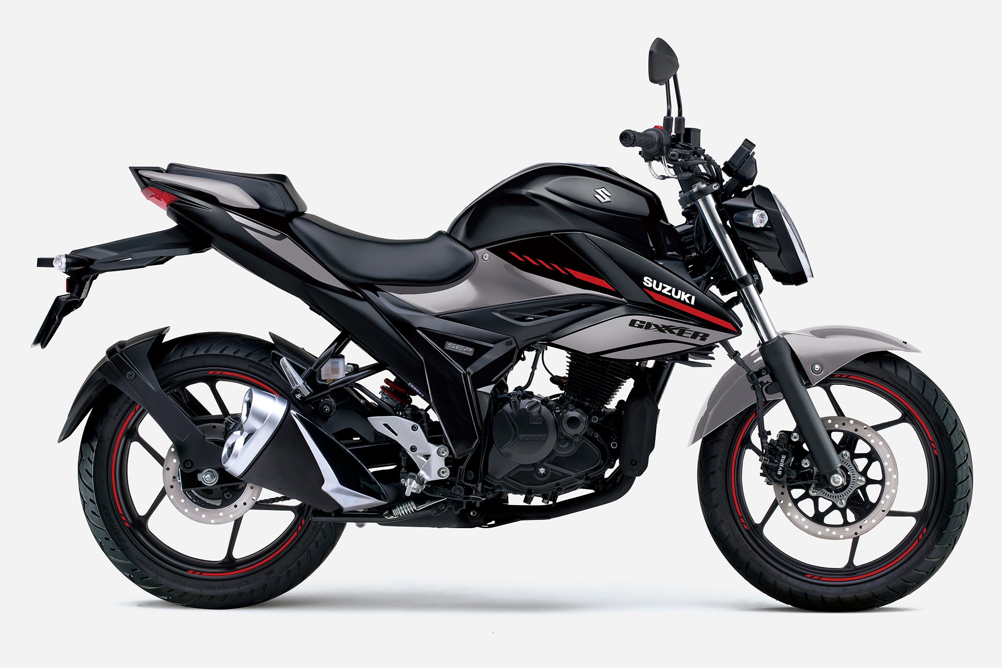 スズキ・ジクサー150｜カラー：グラススパークルブラック/オールトグレーメタリック