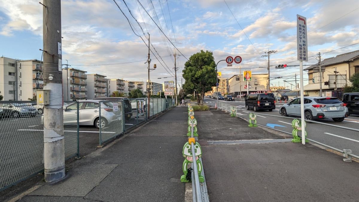 枚方市側では京都守口線の4車線拡幅工事が着工済み。