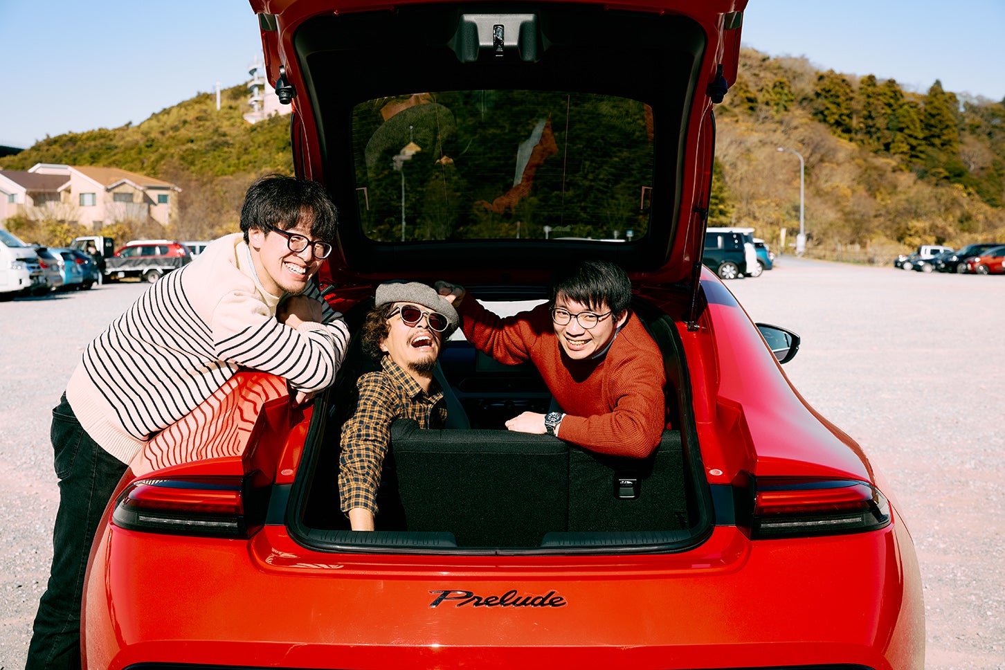YCSのメンバー3名。左から本田浩隆（愛車：シトロエン BX19TZi）、後藤和樹（愛車：いすゞ ピアッツァXE）、甲野大輔（愛車：ホンダ S2000）