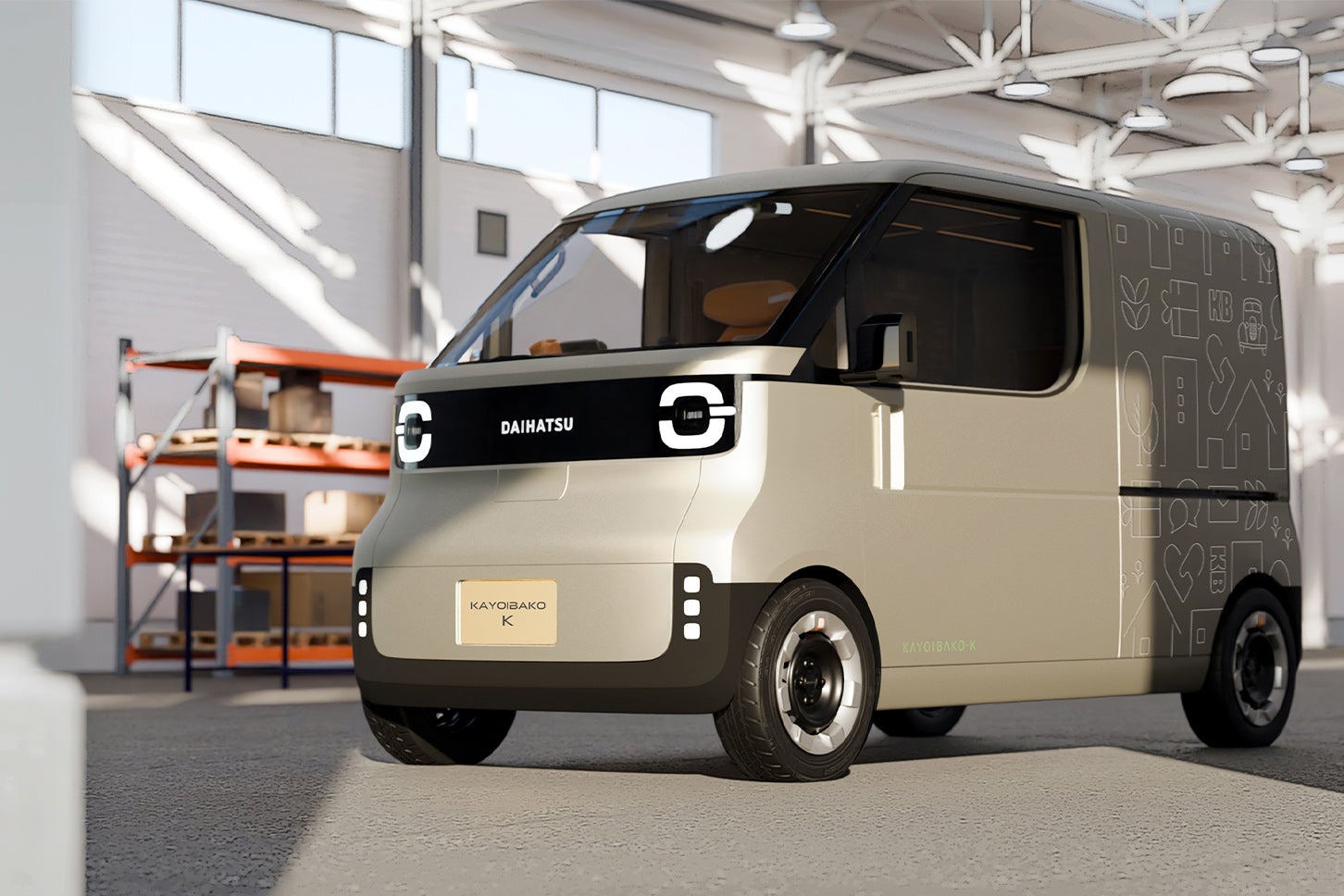 ダイハツが出展したコンセプトモデルのひとつ「KAYOIBAKO-K」