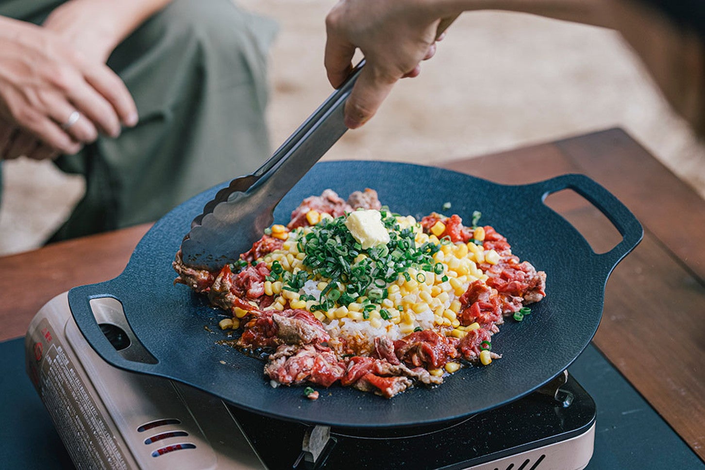 この日のランチは彼女お手製のビーフペッパーライス