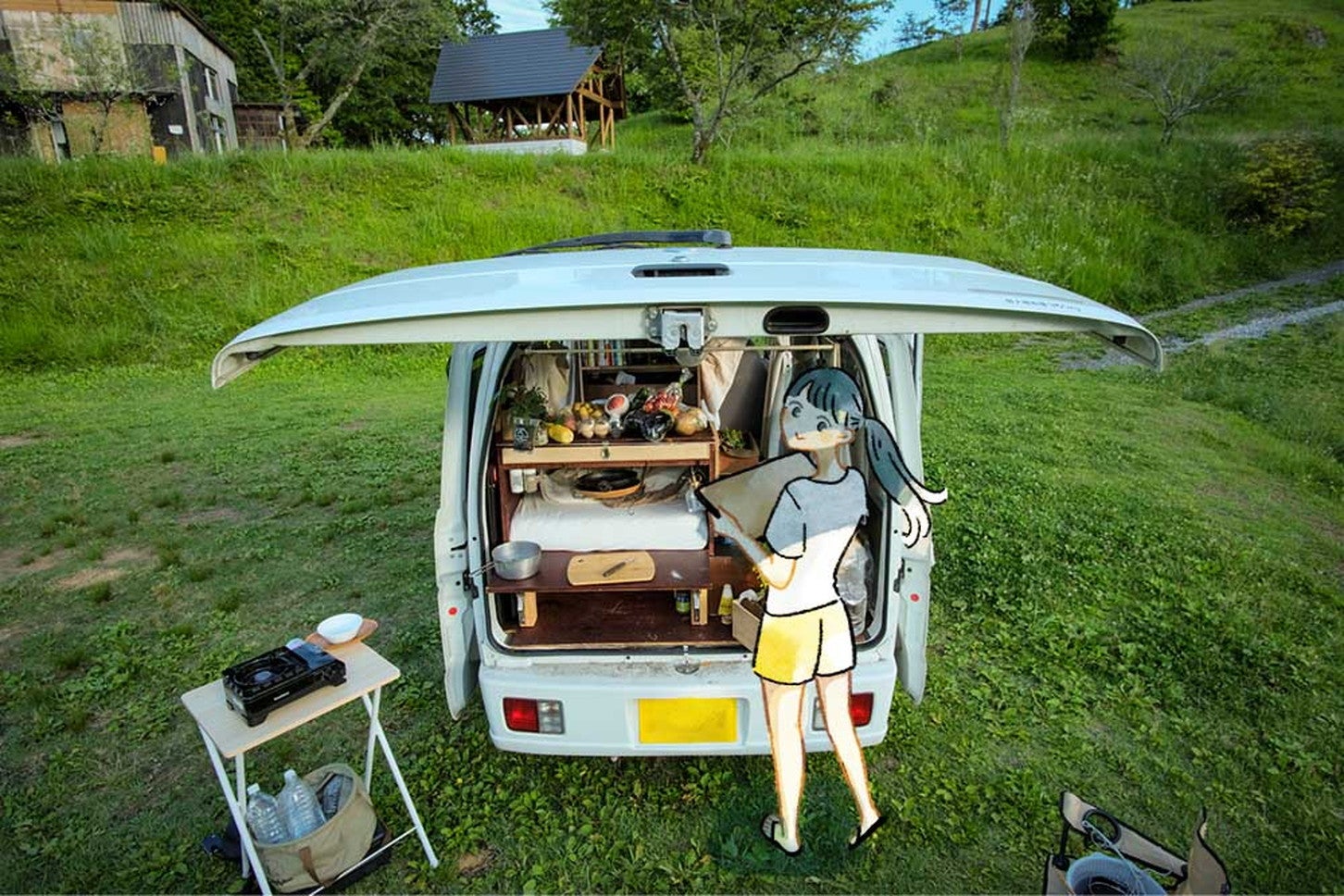 今夜も白くまキッチンをオープン。たくさんの食材でいっぱい