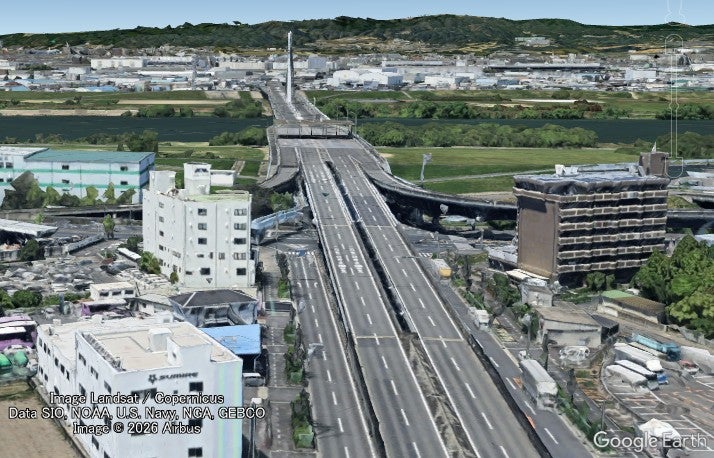 摂津市と寝屋川市をつなぐ鳥飼仁和寺大橋有料道路