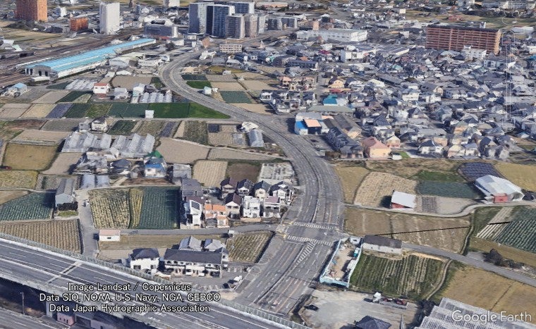 一部完成済みの都市計画道路「大阪岸和田南海線」