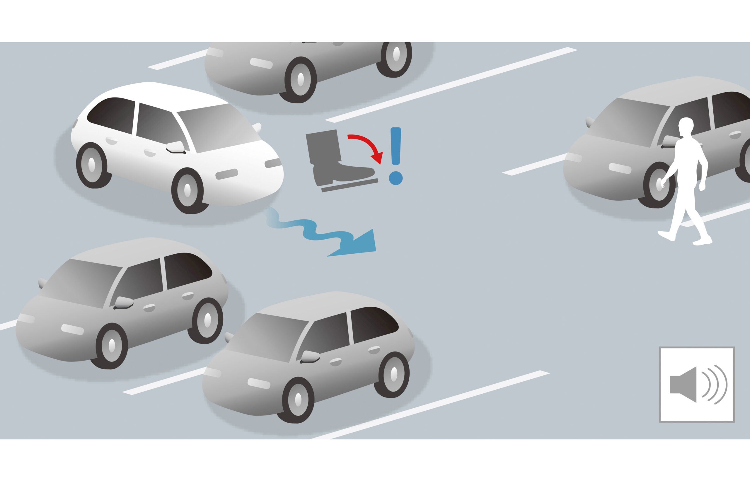 ホンダN-VAN｜Honda SENSING 急アクセル抑制機能（イメージ）