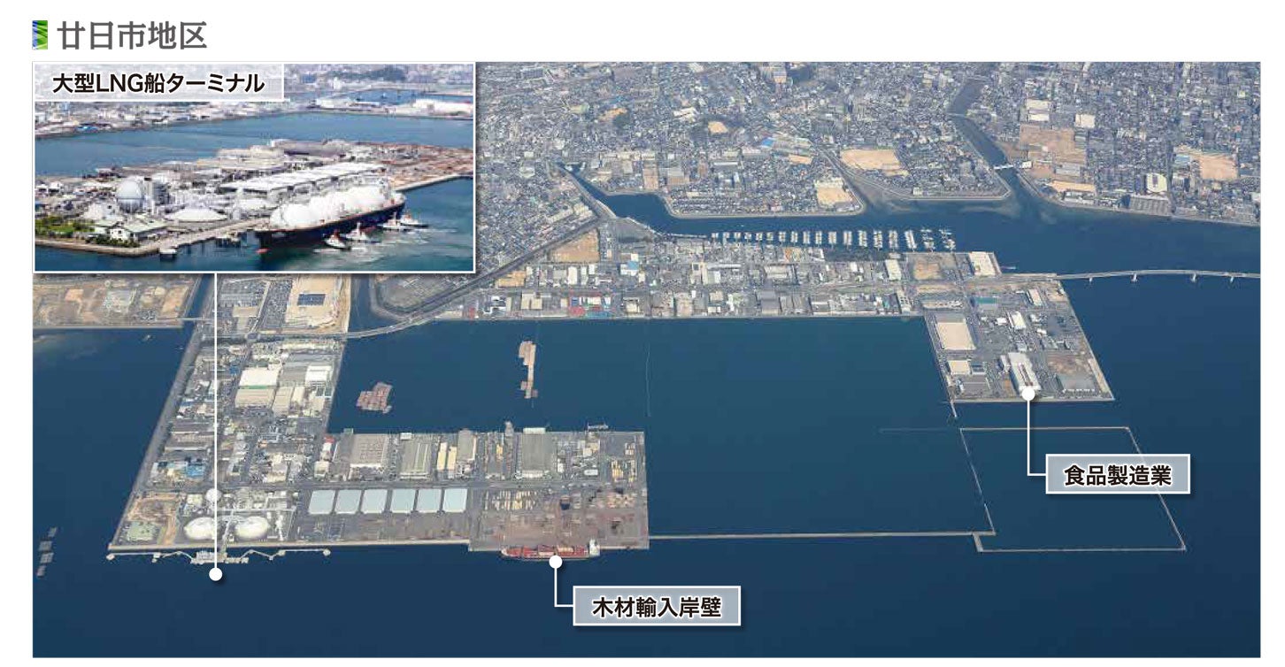 廿日市地区の様子。