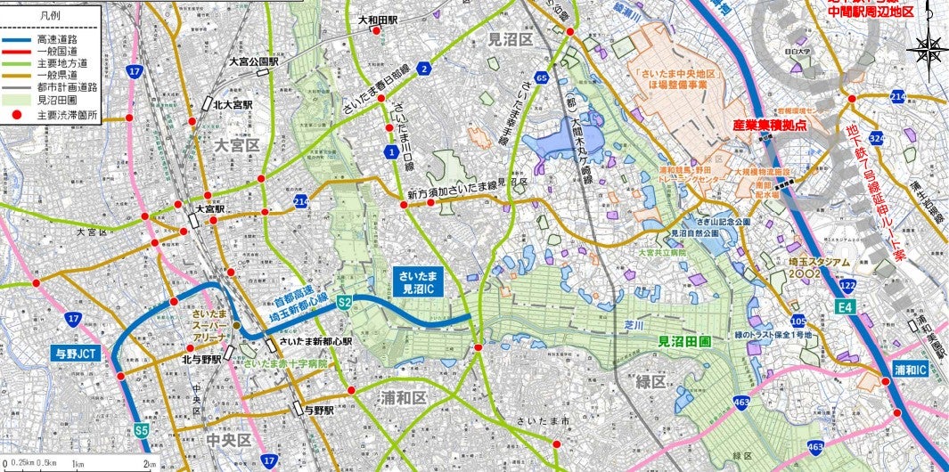 核都市広域幹線道路（埼玉新都心線～東北道付近）の概要