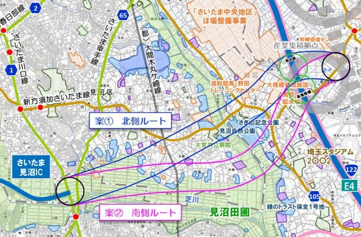 ルート案は2つまで絞られている。