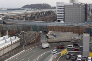 黒崎バイパス「黒崎西ランプ」の様子。2026年2月時点。