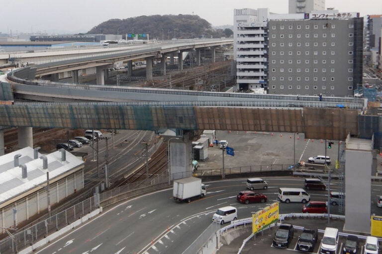 黒崎バイパス「黒崎西ランプ」の様子。2026年2月時点。