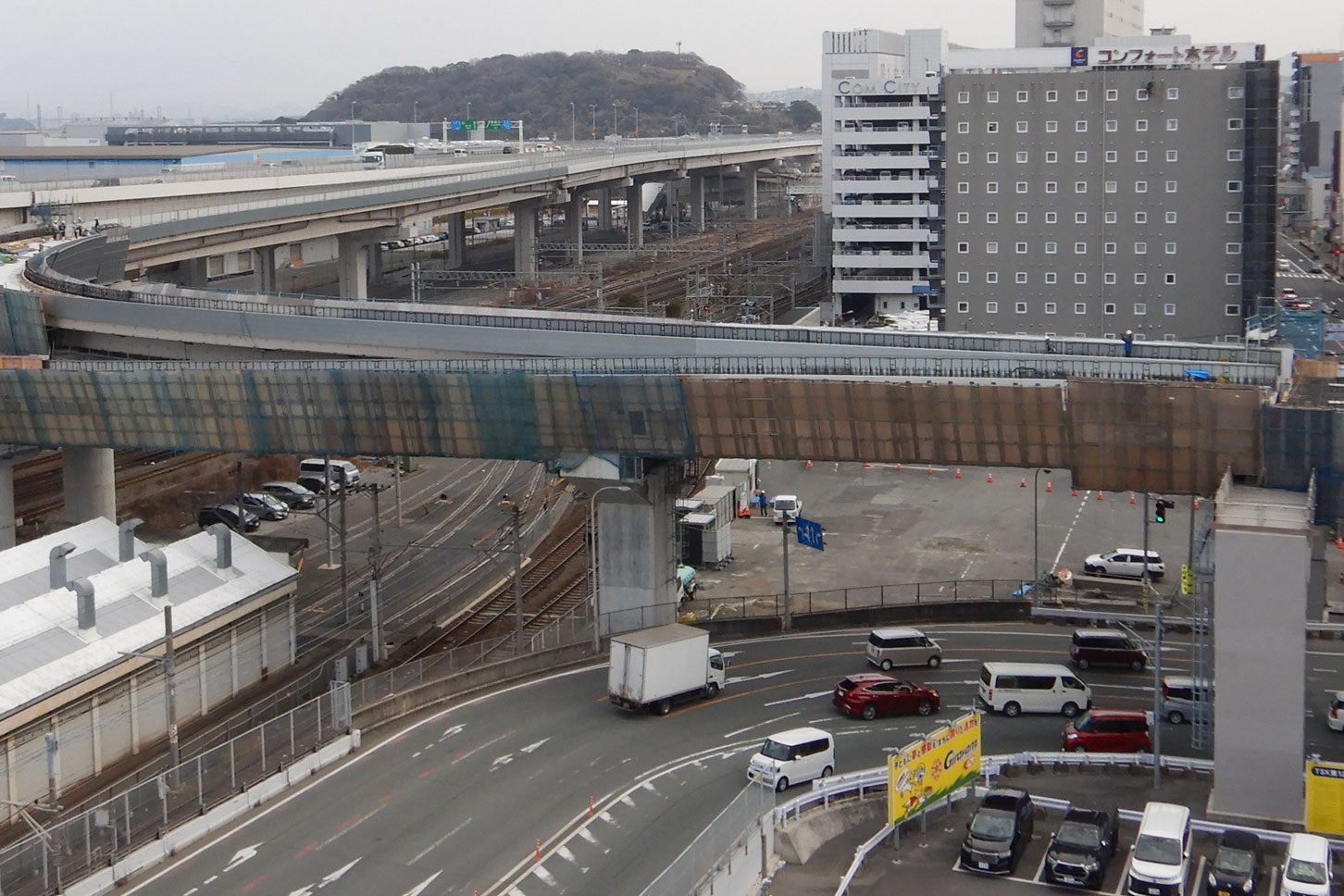 黒崎バイパス「黒崎西ランプ」の様子。2026年2月時点。