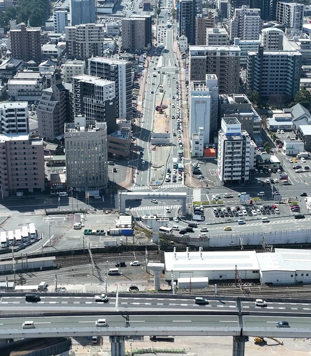 黒崎バイパス「黒崎西ランプ」の様子。2024年3月時点。