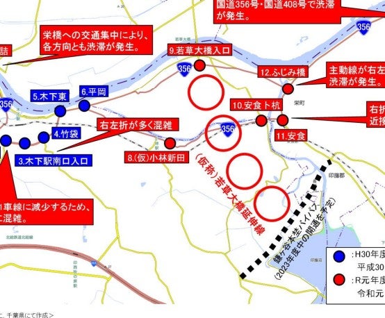 若草大橋延伸線のルート。