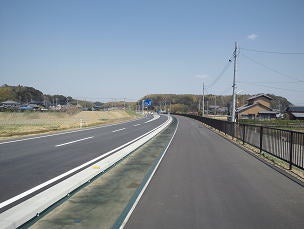 美浦栄線バイパスの様子。