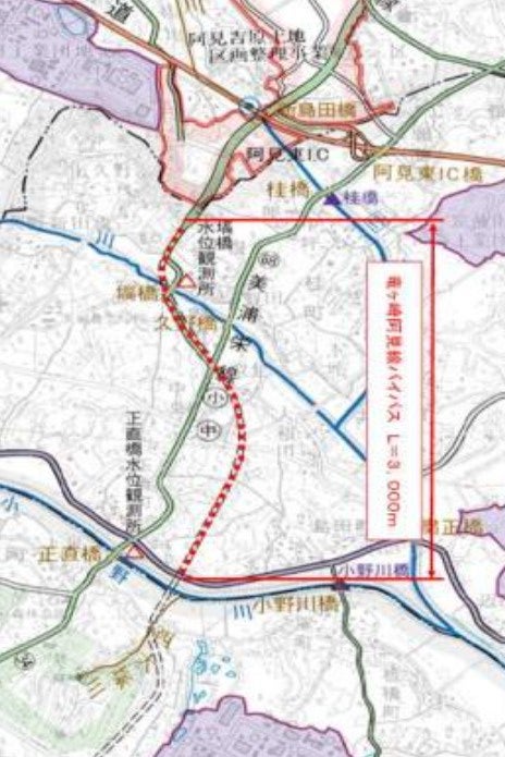 竜ヶ崎阿見線バイパスの概要。