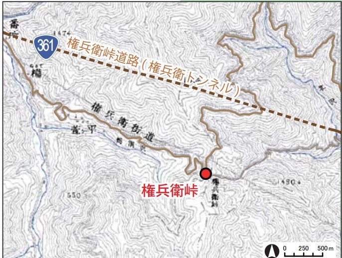 2006年に開通した権兵衛トンネル。かつては長い長い峠道だった