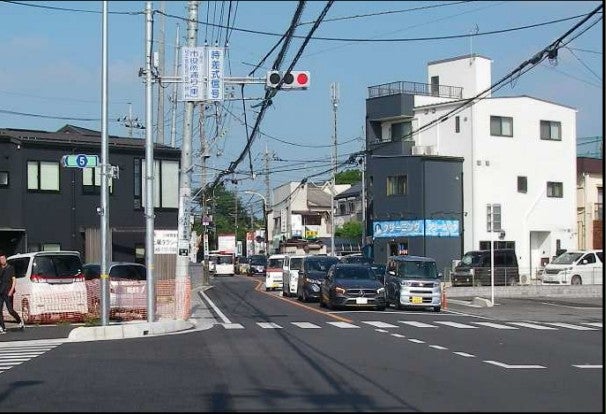 混雑する上尾市の市役所通り周辺交通