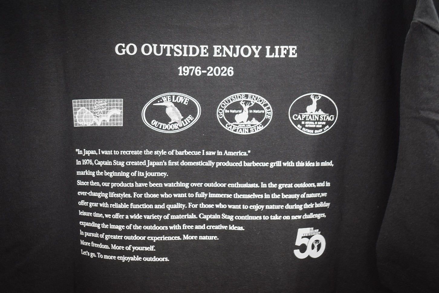 「50th CAPTAIN STAG Tシャツ」税込3980円