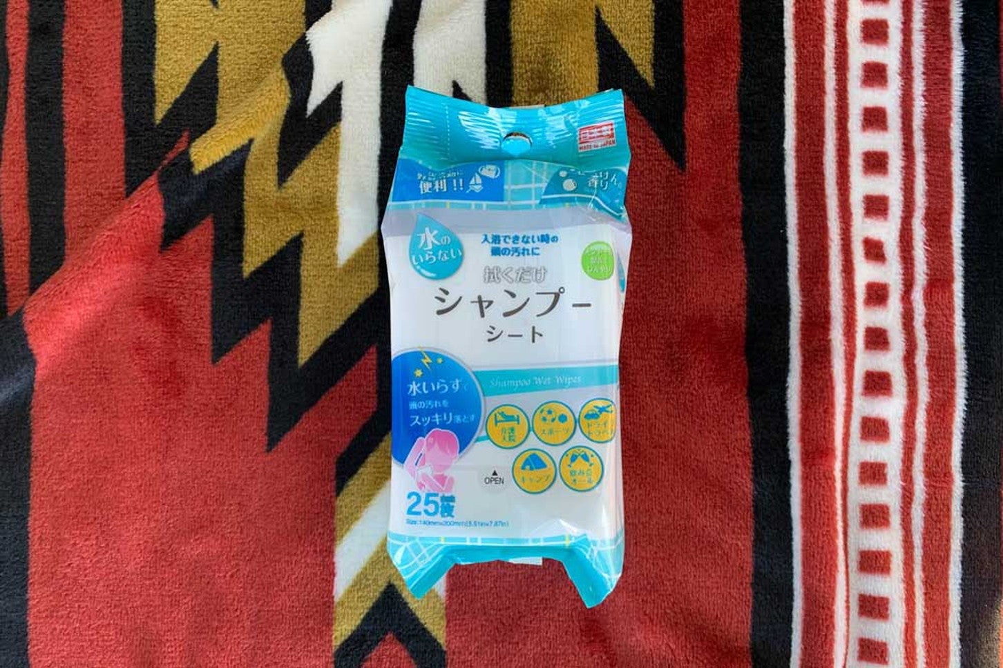 災害時にも役立つダイソーの「シャンプーシート 25枚」