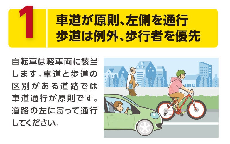 自転車の安全運転のための基本ルール。