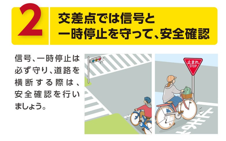 自転車の安全運転のための基本ルール。
