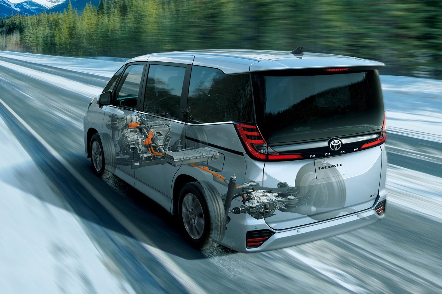 トヨタ・ノア｜SNOW EXTRAモード走行イメージ（E-Four車に標準設定）