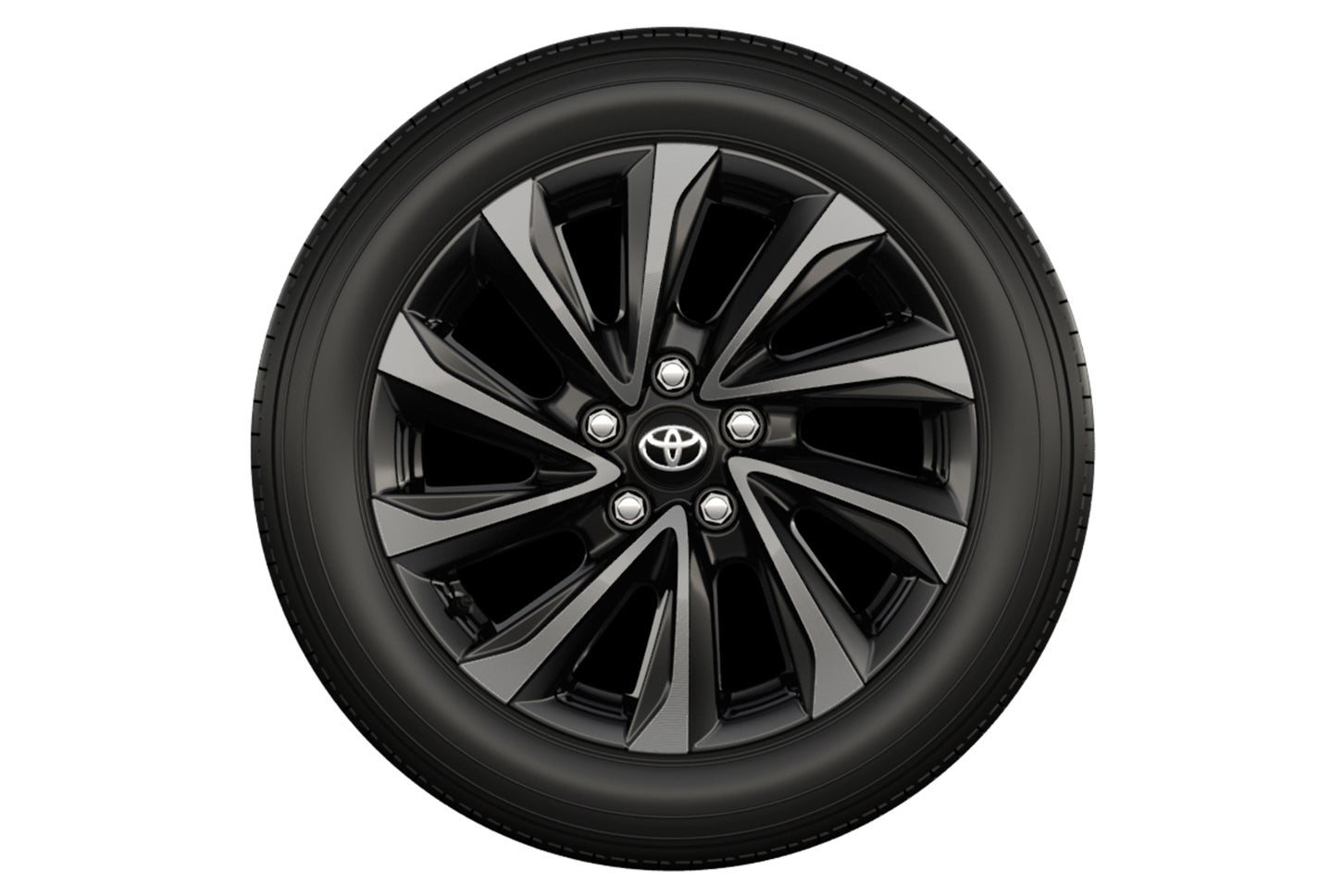 トヨタ・ヴォクシー｜205/55R17タイヤ＆17×6Jアルミホイール（ブラック塗装＋切削光輝＋ダーククリア）：S-Z・2WD車に標準装備