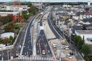 2023年に原市平塚工区として延伸開通を果たした第二産業道路。