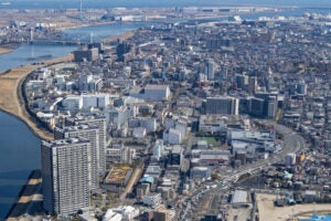 川崎縦貫道路付近の様子。