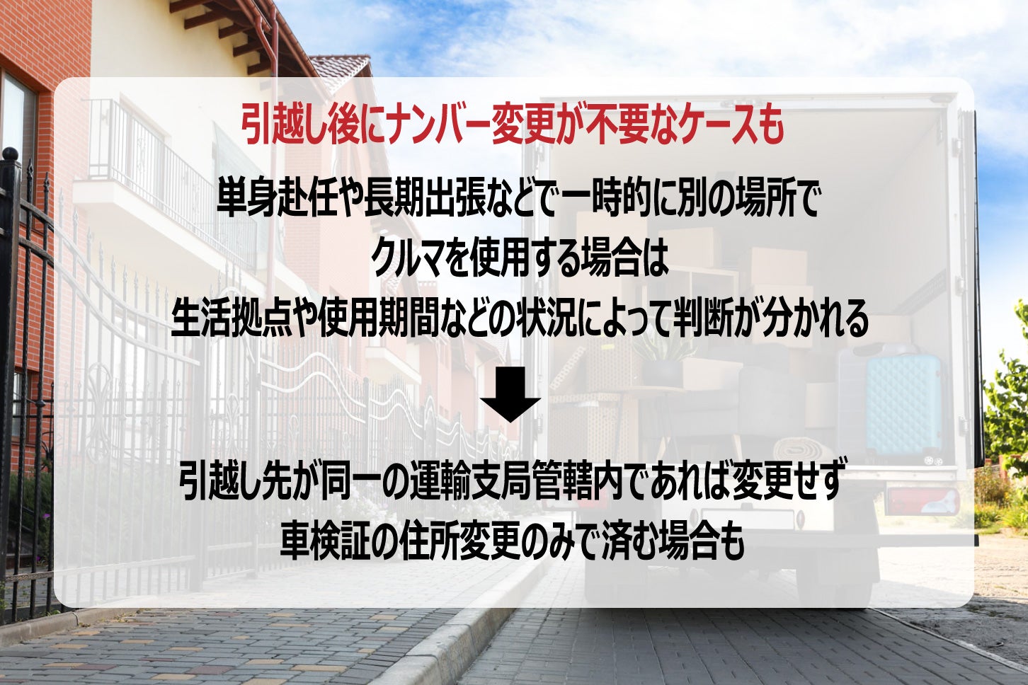 引越し後のナンバープレート変更のルール。