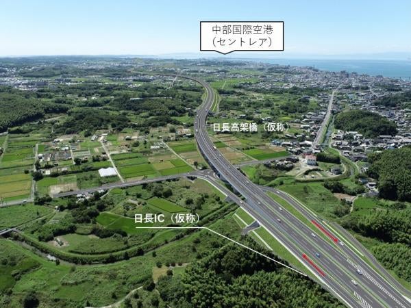 西知多道路 日長ICの完成イメージ。