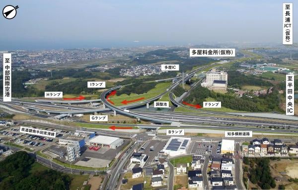 西知多道路 常滑ICの完成イメージ。