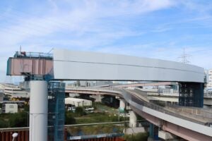 西知多道路 東海JCTの工事状況。2025年11月撮影。