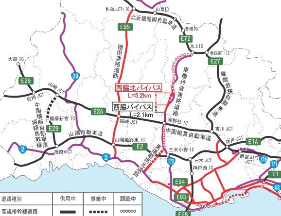 東播磨道、東播磨内陸道路、東播丹波連絡道路の概要