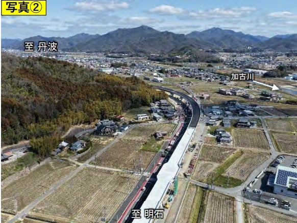 6月13日に全通予定の西脇北バイパス