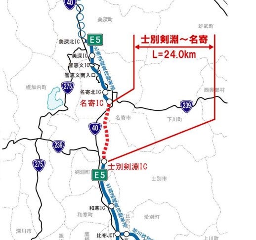 士別剣淵～名寄工区は工事の真っ最中だ