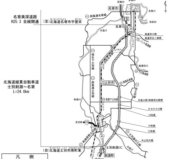士別剣淵～名寄工区は工事の真っ最中だ