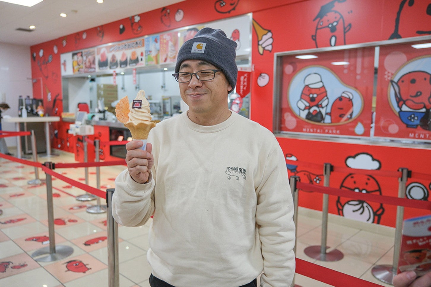 明太子の入ったソフトクリームも！