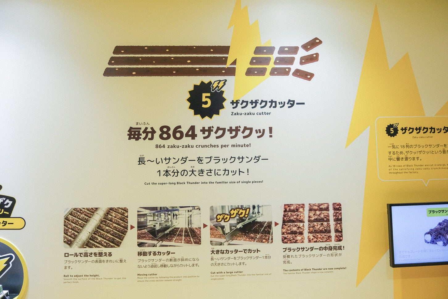 1分間に864個のブラックサンダーが製造される